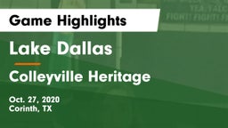 Lake Dallas  vs Colleyville Heritage  Game Highlights - Oct. 27, 2020