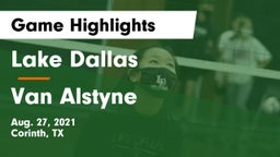 Lake Dallas  vs Van Alstyne  Game Highlights - Aug. 27, 2021