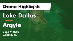 Lake Dallas  vs Argyle  Game Highlights - Sept. 9, 2022