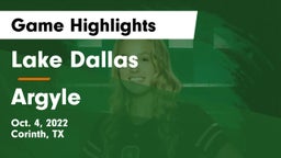 Lake Dallas  vs Argyle  Game Highlights - Oct. 4, 2022