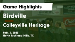 Birdville  vs Colleyville Heritage  Game Highlights - Feb. 3, 2023