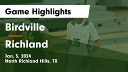 Birdville  vs Richland  Game Highlights - Jan. 5, 2024