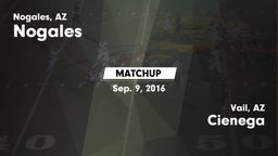 Matchup: Nogales  vs. Cienega  2016