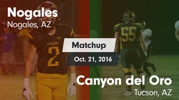 Matchup: Nogales  vs. Canyon del Oro  2016