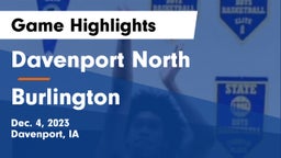 Davenport North  vs Burlington  Game Highlights - Dec. 4, 2023