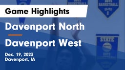 Davenport North  vs Davenport West  Game Highlights - Dec. 19, 2023