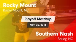 Matchup: Rocky Mount High vs. Southern Nash  2016
