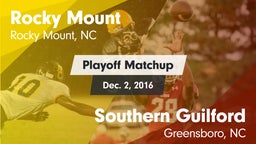 Matchup: Rocky Mount High vs. Southern Guilford  2016
