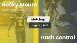 Matchup: Rocky Mount High vs. nash central  2017