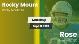 Matchup: Rocky Mount High vs. Rose  2020