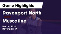 Davenport North  vs Muscatine  Game Highlights - Dec 16, 2016
