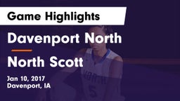 Davenport North  vs North Scott  Game Highlights - Jan 10, 2017