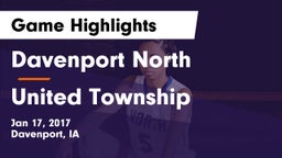 Davenport North  vs United Township Game Highlights - Jan 17, 2017