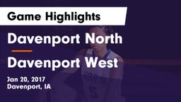 Davenport North  vs Davenport West  Game Highlights - Jan 20, 2017