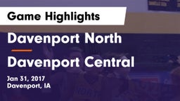 Davenport North  vs Davenport Central  Game Highlights - Jan 31, 2017
