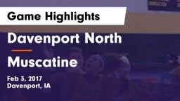 Davenport North  vs Muscatine  Game Highlights - Feb 3, 2017
