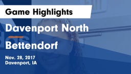 Davenport North  vs Bettendorf  Game Highlights - Nov. 28, 2017