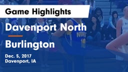 Davenport North  vs Burlington  Game Highlights - Dec. 5, 2017