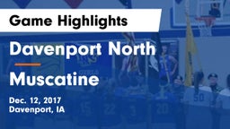 Davenport North  vs Muscatine  Game Highlights - Dec. 12, 2017