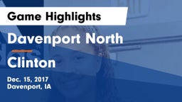Davenport North  vs Clinton  Game Highlights - Dec. 15, 2017