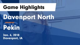Davenport North  vs Pekin  Game Highlights - Jan. 6, 2018