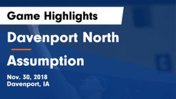 Davenport North  vs Assumption  Game Highlights - Nov. 30, 2018
