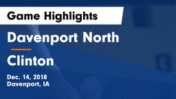Davenport North  vs Clinton  Game Highlights - Dec. 14, 2018