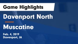 Davenport North  vs Muscatine  Game Highlights - Feb. 4, 2019