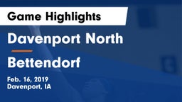 Davenport North  vs Bettendorf  Game Highlights - Feb. 16, 2019