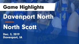 Davenport North  vs North Scott  Game Highlights - Dec. 3, 2019