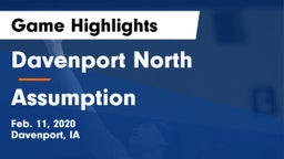 Davenport North  vs Assumption  Game Highlights - Feb. 11, 2020