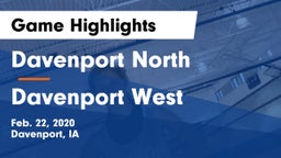 Davenport North  vs Davenport West  Game Highlights - Feb. 22, 2020