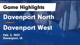 Davenport North  vs Davenport West  Game Highlights - Feb. 3, 2023