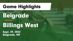 Belgrade  vs Billings West  Game Highlights - Sept. 29, 2022