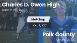 Matchup: Charles D. Owen High vs. Polk County  2017