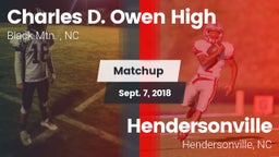 Matchup: Charles D. Owen High vs. Hendersonville  2018
