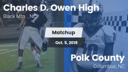 Matchup: Charles D. Owen High vs. Polk County  2018