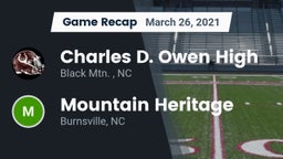 Recap: Charles D. Owen High vs. Mountain Heritage  2021