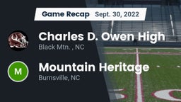 Recap: Charles D. Owen High vs. Mountain Heritage  2022