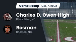 Recap: Charles D. Owen High vs. Rosman  2022