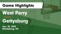 West Perry  vs Gettysburg Game Highlights - Jan. 20, 2023