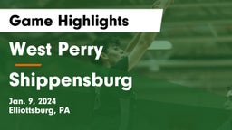West Perry  vs Shippensburg  Game Highlights - Jan. 9, 2024