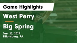 West Perry  vs Big Spring  Game Highlights - Jan. 20, 2024