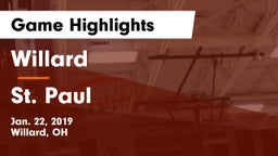 Willard  vs St. Paul  Game Highlights - Jan. 22, 2019