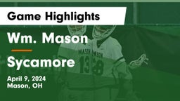 Wm. Mason  vs Sycamore  Game Highlights - April 9, 2024