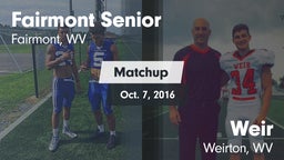 Matchup: Fairmont senior vs. Weir  2016