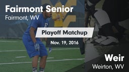 Matchup: Fairmont senior vs. Weir  2016