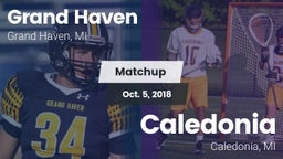 Matchup: Grand Haven High vs. Caledonia  2018
