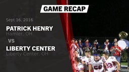 Recap: Patrick Henry  vs. Liberty Center  2016