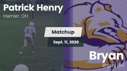 Matchup: Patrick Henry High vs. Bryan  2020